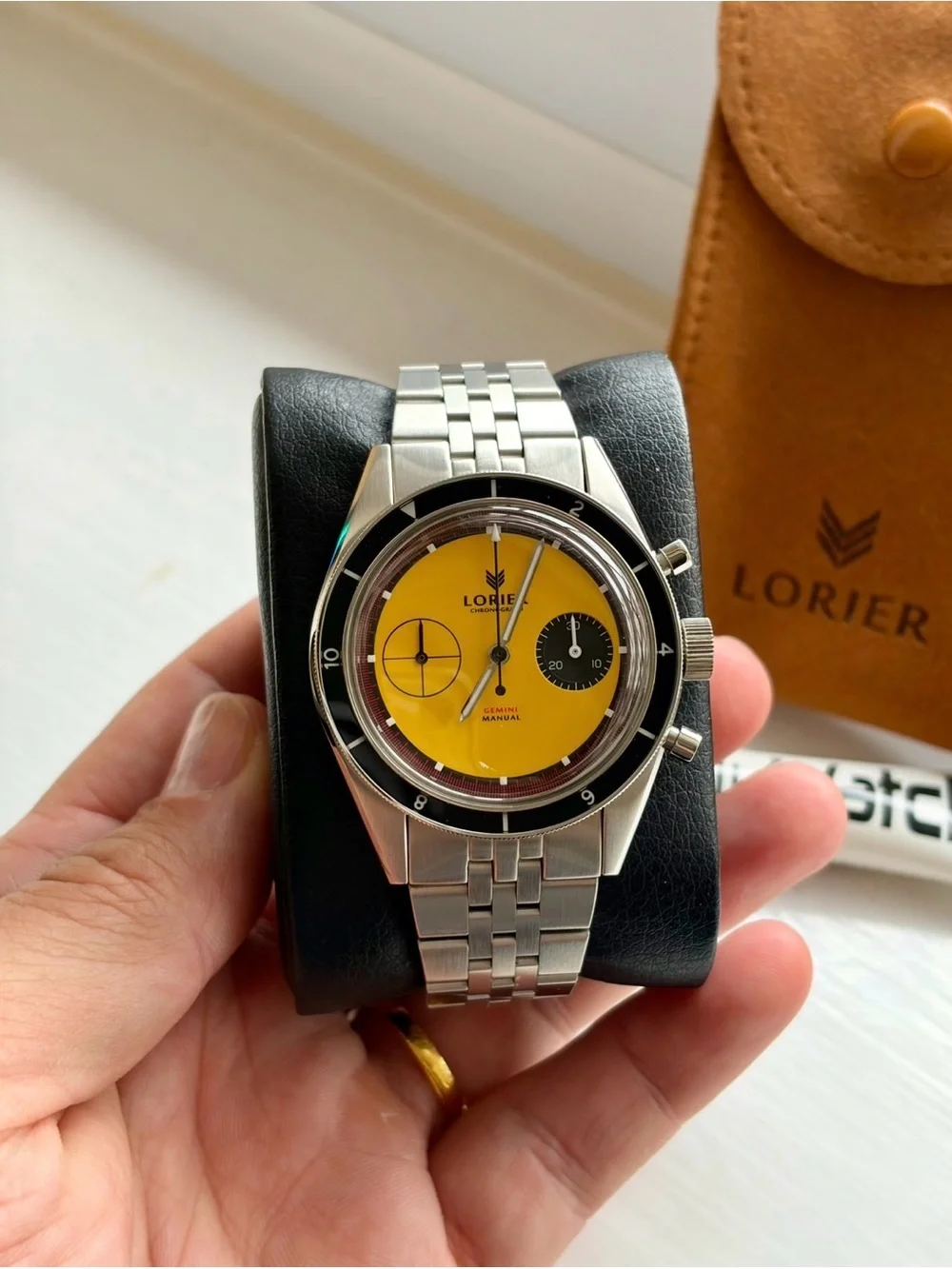 Lorier Gemini SII Racer Yellow Dial Chronograph Special Edition Full Set